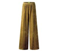 Shanghai Tang velvet wide-leg trousers - Gold 44-46