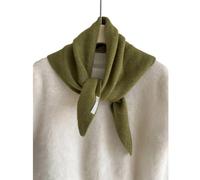 Shangkanlan Triangle Scarf Knitted for Women, Green Winter Neck Multi-Functional Warm Scarf Shawl Wrap Fashion Accessory (green)