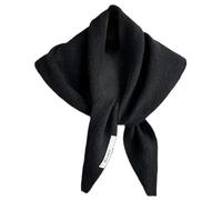 Shangkanlan Triangle Scarf Knitted for Women, Green Winter Neck Multi-Functional Warm Scarf Shawl Wrap Fashion Accessory (black)