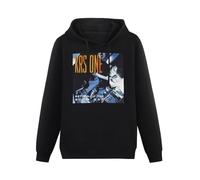 SHANGKEAI KRS-One Return of The Boom Bap BDP KRS One Hip Hop NYC Album Art Printing Graphic Mens Sweatshirts Unisex Black Hooded XXL