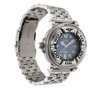 SHANGPULE Silver Adapters and 24mm Stainless Band Compatible with Citizen Eco-Drive Promaster BJ8050 Sea Dive Watch, Waterproof, Suitable for Diving and Fitness Daily Wear