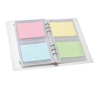 SHANGRLA 3x5 Index Card Holder Binder - 90 Card Sleeves, Stores up to 180 Index Cards - White