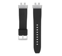 Shangshi Rubber Replacement Band Strap Watch Band For Casio GMW-B5000 GM-B2100 GMC-B2100 GMW B5000 GM B2100, silver black, 200mm, Minimalist