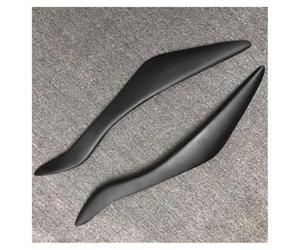 SHANGSHUAI 2Pcs Car Headlight Eyebrow for Ford Focus MK3 2012-2014, ABS Front Headlights Eyebrows Trim Sticker Eyelids Cover Exterior Decoration Accessories,A/Gloss Black