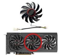 SHANGYG For SAPPHIRE for Radeon RX5600XT 6GB PULSE PRO OC Graphics Card Replacement Fan Replacement parts(Middle fan)