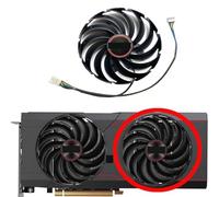 SHANGYG For SAPPHIRE for Radeon RX6700 6700XT PULSE Graphics Card Replacement Fan FD10015M12D Replacement parts(Right fan)