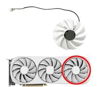 SHANGYG For ZOTAC for GeForce RTX4070ti 4070ti SUPER 4080 4080s for TRINITY OC for WHITE for Graphics Card Replacement Fan GA92S2U Replacement parts(Right fan)