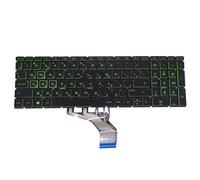 SHANGYG Russia Keyboard For HP 15-DB0020CA -GW0021NR 250 255 G7 -DA 15M-CN TPN-C136 -C135 15T-CS(Green black light)