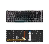 SHANGYG Russian Backlit Keyboard For for Nitro 5 AN515-56 -57 for Gaming Laptop for LG05P_N10BRL/N14BRL(SP White RGB Light)