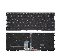 SHANGYG Russian English Laptop keyboard For Xiaomi for MI for Air 13.3 inch backlit 9Z.ND7BW.601 MK10000039161 sliver(US Black Backlight)