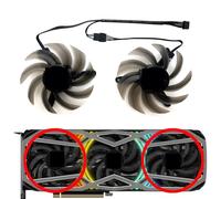 SHANGYG TH8015S2H-PCC01 For PNY for GeForce for RTX3070 3070ti 3080 3080ti 3090 XLR8 REVEL EPIC-X RGB Triple Fan Graphics Card Replacement Replacement parts(Left right fan)