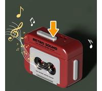SHANGYU Creative Mini Tape Recorder Keychain, Retro Tape Recorder Keychain, Vintage Recorder Tape Keychain, Record Love Words,Music or Other Sounds,Tape Recorder Keychain Gift (Red)