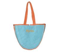 Shangyue Custom Embroidered Mesh Beach Tote,Custom Name Beach Bag Customized Embroidered Summer Tote,Party Favors (Blue-b)