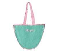 Shangyue Personalized Embroidered Mesh Beach Bag, Custom Summer Tote for Pool, Green-b