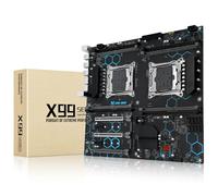 SHANGZHAOYUAN X99 Dual CPU Motherboard Intel LGA 2011-V3 Motherboard for Xeon E5 V3/V4 Series Processor (E-ATX, DDR4 Max 256GB, PCIe 3.0, NVME/NGFF M.2, SATA 6Gbps, USB 3.0, Gigabit LAN)