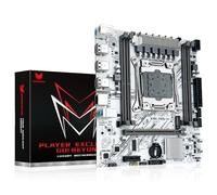 SHANGZHAOYUAN X99 LGA 2011-3 Motherboard for Intel Xeon E5 V3/V4 and Core i7 Series Processors (Micro ATX, DDR4 Max 128GB, PCIe 3.0, M.2 Protocol, Gigabit LAN) PC Server Mainboard, X99 PR9-H White