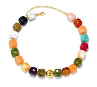 ShanHaiLink Chunky Beaded Necklace for Women, Colorful Resin Statement Necklace, Adjustable Bubble Choker, Trendy Boho Y2K Jewelry for Beach Vacation Summer Outfit, Gift for Her, Adjustable, Resin