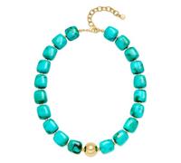 ShanHaiLink Chunky Beaded Necklace for Women, Colorful Resin Statement Necklace, Adjustable Bubble Choker, Trendy Boho Y2K Jewelry for Beach Vacation Summer Outfit, Gift for Her, Adjustable, Resin