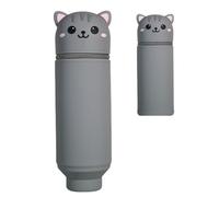 SHANHUHAI Pencil Case Silicone Pencil Case Pencil Case Pencil Case Soft Silicone for Pens Pencil Case and Pen Holder Pencil Case Animals (Cat)