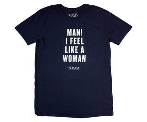Shania Twain Man I Feel Like A Woman Navy Blue Medium Unisex T-Shirt