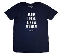 Shania Twain Men's Feel Like A Woman T-Shirt in Navy | Size: Medium Shania Twain Navy M