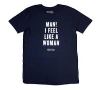 Shania Twain T Shirt Feel Like A Woman Official Licensed Mens Navy