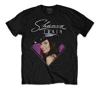 Shania Twain T Shirt Purple Photo Logo Official Unisex Black L