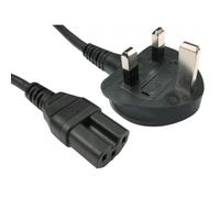 ShaniTech C15 Kettle Power Supply Adapter Cord Mains Cable Lead UK Plug with Notch IEC Socket Hot Conditioned for Cisco Switches PC Monitor Server etc 2M