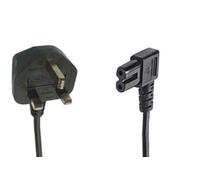 ShaniTech Fig.8 Right Angled C7 Mains Power AC Cable 3.0 Metre 3M - Copper Cable - Works with Projector / PS3 Slim/Sky receiver/Camera Charge etc