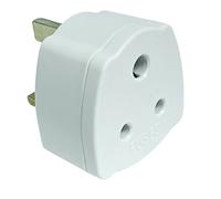ShaniTech India 3 Pin to UK Travel Tourist Adaptor Converter Mains Plug Earthed White