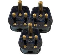 ShaniTech Pack 3 - Round Pin 5A Plug 3 Pin Plugs 5 Amp