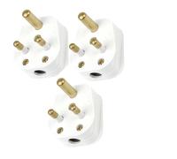 ShaniTech Pack 3 - Round Pin 5A Plug 3 Pin Plugs 5 Amp