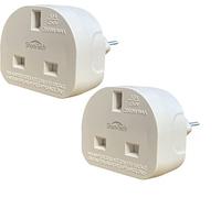 ShaniTech Pack of 2 UK to EU Europe European Travel Adaptor EU Adapter Plug