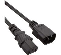 ShaniTech Power cable IEC C13 IEC320C13 to C14 IEC320C14 10A 2M Black Kettle Lead
