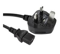 ShaniTech UK Plug to IEC C13 2M Mains Power Cable for TV, Samsung, Panasonic, Sony, Kettle, PC, Monitor & printer Lead Cord