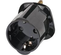 ShaniTech UK Visitors Travel Adapter European Schuko to UK Black