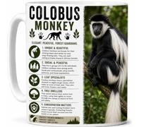 shaniztoons Colobus Monkey Facts Wildlife Educational Coffee Mug Gift