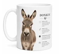 shaniztoons Donkey Facts Farm Animal Educational Coffee Mug Gift