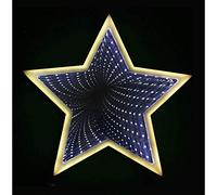 SHANJIA 3D Mirror Night Light, Star Infinity Mirror Tunnel Light, LED Night Lamp for Christmas Party Decoration Home Decor