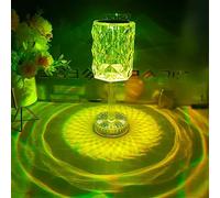 SHANJIA Crystal lamp,Crystal Diamond Table Lamp,Bedside Lamps with Touching Control 16-Color Changing Touch Control Bedside Lamp USB Cable Bedside Lamp (C)