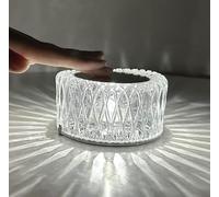 SHANJIA Crystal lamp,Crystal Diamond Table Lamp,Bedside Lamps with Touching Control 3-Color Changing Touch Control Bedside Lamp USB Cable Bedside Lamp (H)