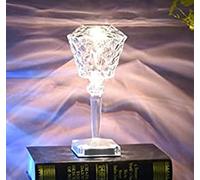 SHANJIA Crystal lamp,Crystal Diamond Table Lamp,Bedside Lamps with Touching Control 3-Color Changing Touch Control Bedside Lamp USB Cable Bedside Lamp (Style-1)
