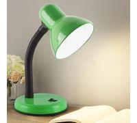 SHANJIA LED Desk Lamp, Metal Desk Lamp,Reading Light Eye-Caring Table Lamp with Versatile Flexible Neck for Home, Office, Bedroom, Reading, Work, Study (Green)