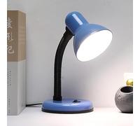 SHANJIA LED Desk Lamp, Metal Desk Lamp,Reading Light Eye-Caring Table Lamp with Versatile Flexible Neck for Home, Office, Bedroom, Reading, Work, Study (Blue)