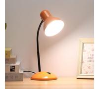 SHANJIA LED Desk Lamp, Metal Desk Lamp,Reading Light Eye-Caring Table Lamp with Versatile Flexible Neck for Home, Office, Bedroom, Reading, Work, Study (Orange)