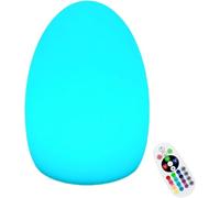 SHANJIA LED Mood Ball Light,16 Color Change Lights Lighting Dimmable, Waterproof, Garden Orb Rechargeable Night Lighting for Indoor Outdoor Deco (10x15cm Egg)