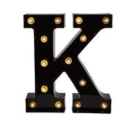 SHANJIA Light Up Letters Sign, LED Letter Lights Sign Black letter Light Up Letters Sign for Night Light Wedding Birthday Party Christmas Lamp Home Bar Decoration (K)