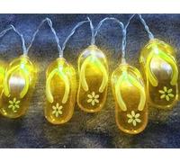 SHANJIA Slippers Light String, 13ft 40LED Outdoor Beach Flip Flop String Lights for Summer Camp Tent Wedding Holiday Party Garden Bedroom Decor (Yellow)