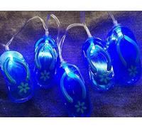 SHANJIA Slippers Light String, 6.6ft 20LED Outdoor Beach Flip Flop String Lights for Summer Camp Tent Wedding Holiday Party Garden Bedroom Decor 22.99 (Blue)