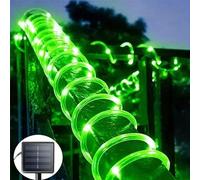 SHANJIA Solar Rope String Lights, 7.5M/25ft 50LEDs Waterproof Copper Wire Lights Tube, Outdoor Rope Lights for Garden Yard Path Fence Tree Wedding Party Decorative (Green)